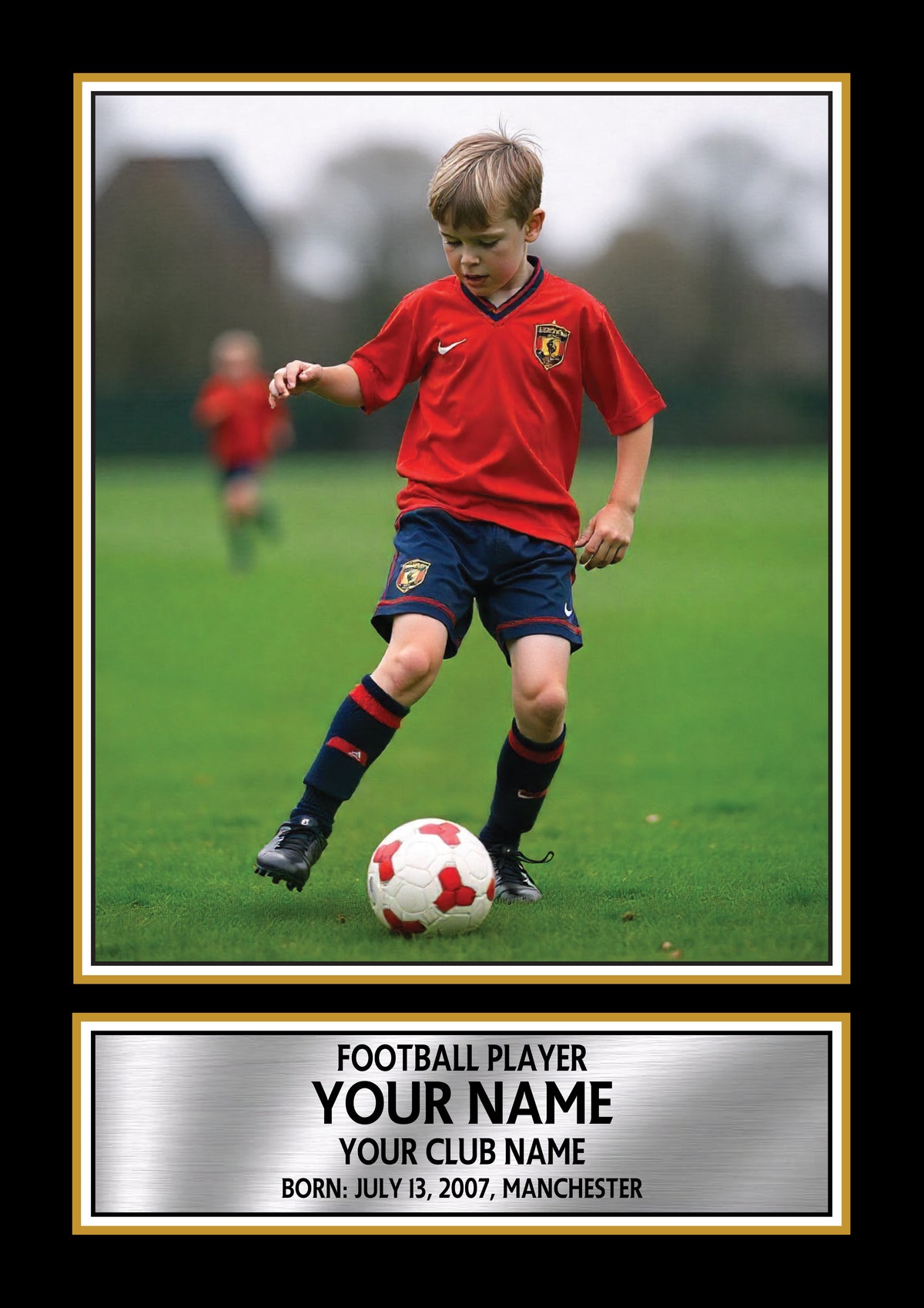 Personalised Football Printed Display - Custom Image and Date of Birth - Unique Personalised Gift – Personalised Football Printed Display - Custom Image and Date of Birth - Unique