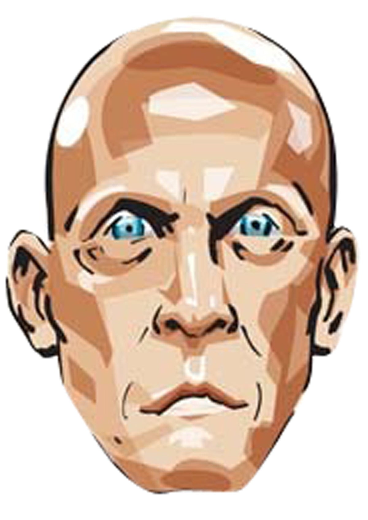 Pierluigi Collina Cartoon FOOTBALL 2018 Celebrity Face Mask Fancy Dress Cardboard Costume Mask
