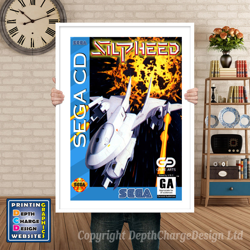 Silpheed Sega Sega Mega CD Inspired Retro Gaming Poster A4 A3 A2 Or A1 β Silpheed Sega Mega CD inspired retro gaming poster shown in a white frame