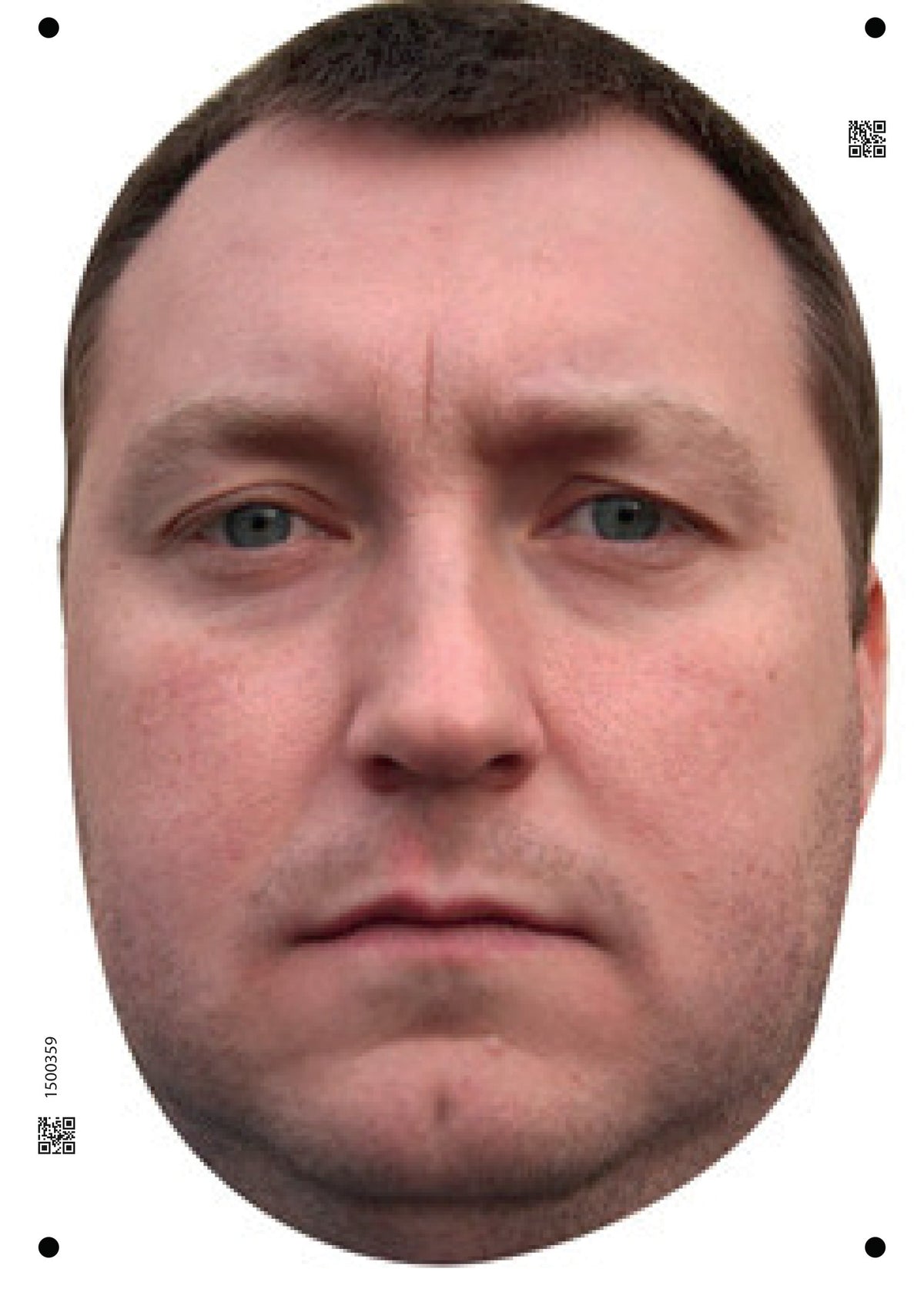 Wayne Mardle Face Mask β Fancy Dress Cardboard Costume Mask β Wayne Mardle face mask