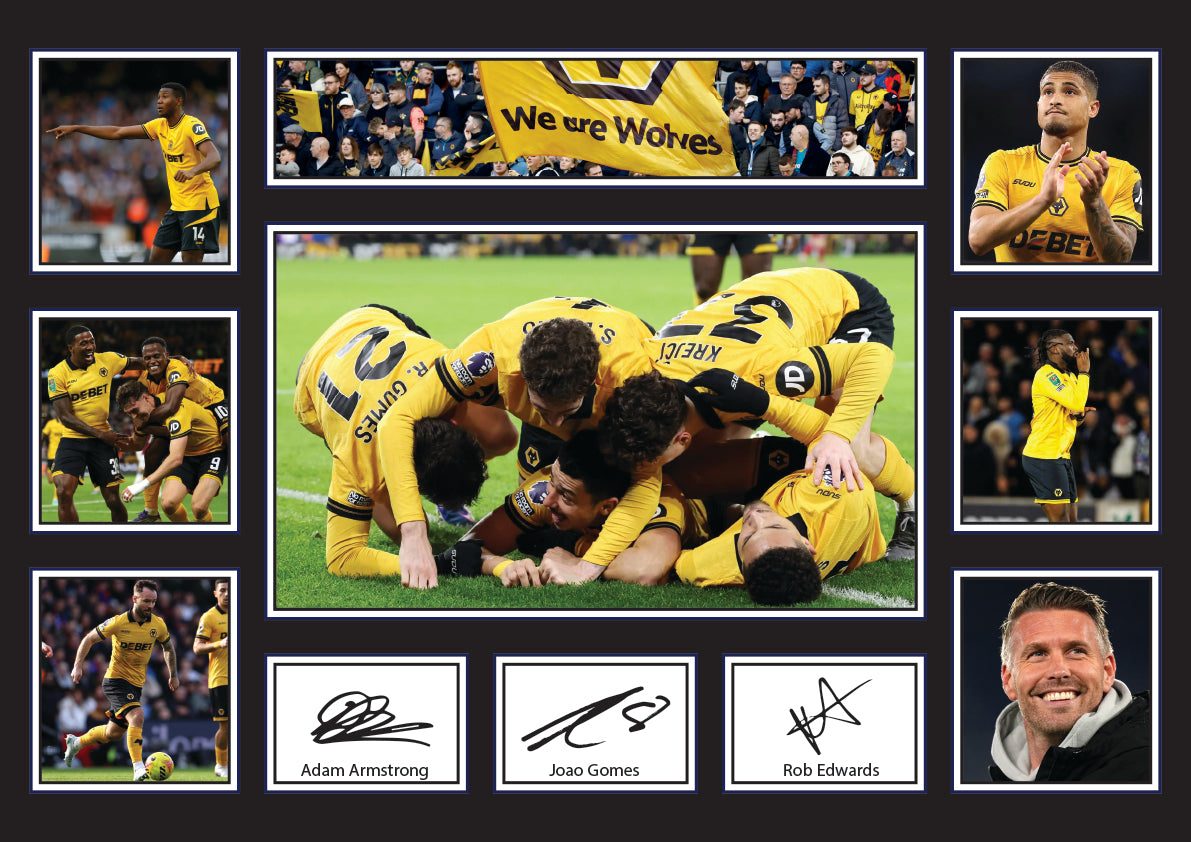Wolverhampton Wanderers FC Team 2026 Poster Print – Wolves Football Club Wall Art Featuring Adam Armstrong, João Gomes & Rob Edwards – Wolverhampton Wanderers FC Team 2026 Poster Print