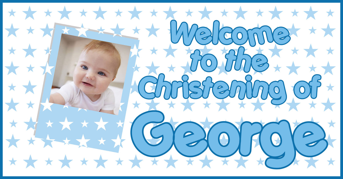 Christening Children's Birthday Banner Thick 2