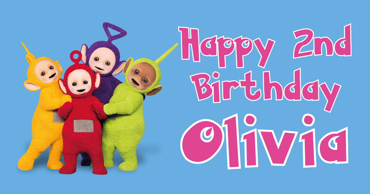 Teletubbies Children's Birthday Banner Thick 1