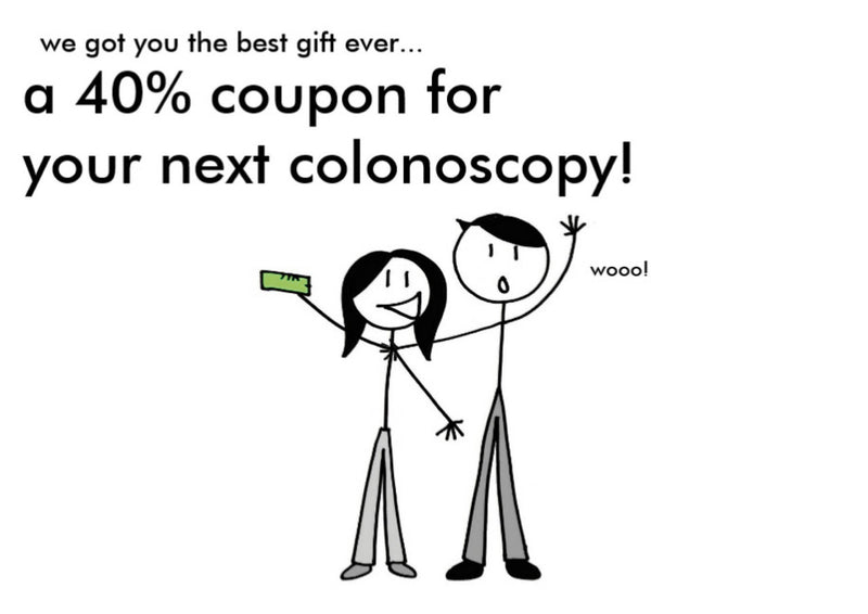 Personalised 40per Cent Off You Next Colonoscopy INSPIRED Adult RUDE Birthday Card