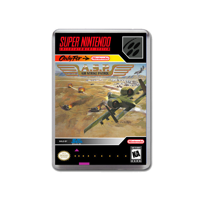 A.S.P. Air Strike Patrol - SNES Inspired Game Retro Gaming Magnet
