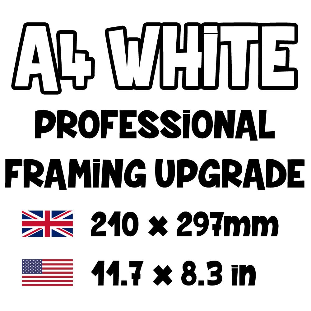 Poster is UPGRADED to A4 White Framed - Total Calculated at Checkout