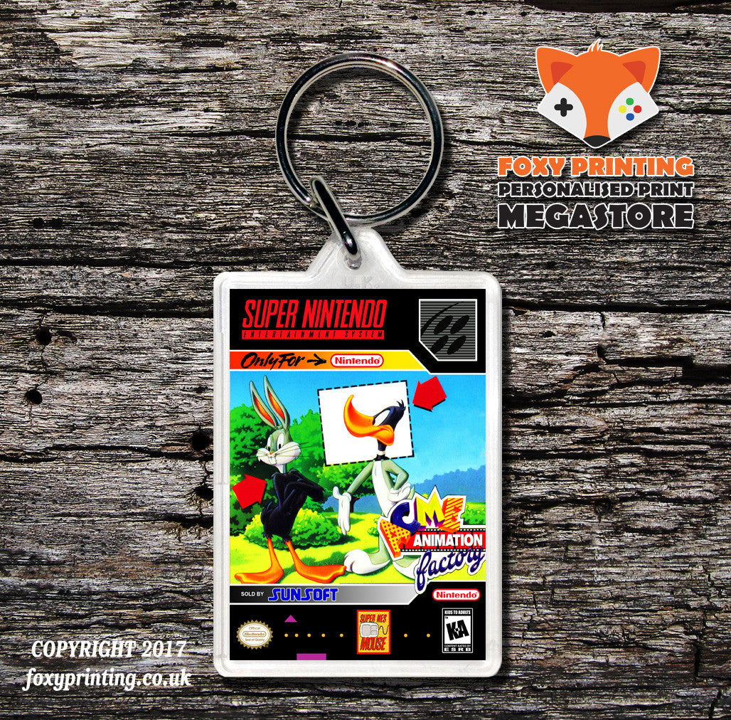 ACME Animation Factory Game Inspired Retro Gaming Keyring