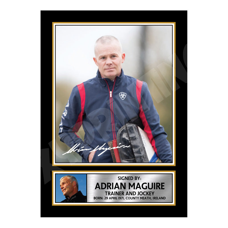 ADRIAN MAGUIRE Limited Edition Horse Racer Signed Print - Horse Racing