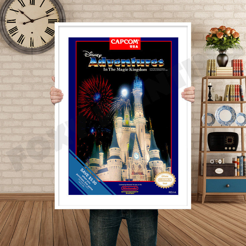 ADVENTURES OF THE MAGIC KINGDOM Retro GAME INSPIRED THEME Nintendo NES Gaming A4 A3 A2 Or A1 Poster Art 24 – Adventures of the Magic Kingdom Retro Game Inspired Theme Nintendo NES Gaming