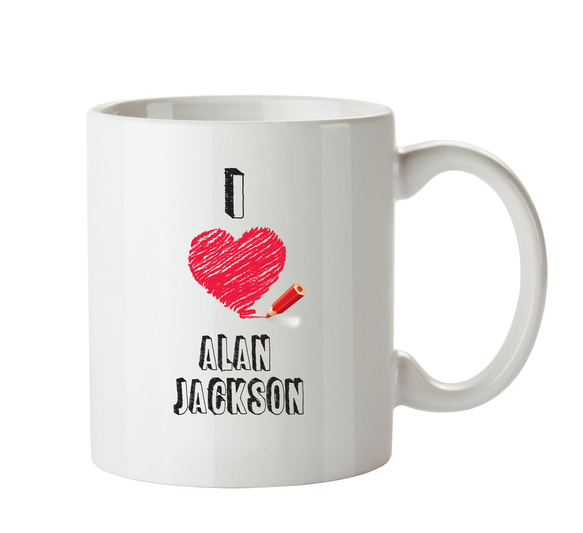 I Love ALAN JACKSON Celebrity Mug – printed mug product image 1