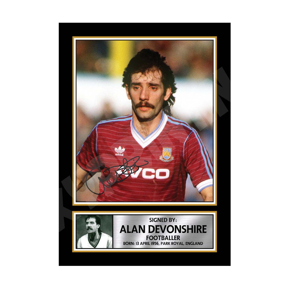 ALAN DEVONSHIRE 2 Football Player Printed Signature Print – Alan Devonshire 2 Football Player Printed Signature Print – A1 Print Only