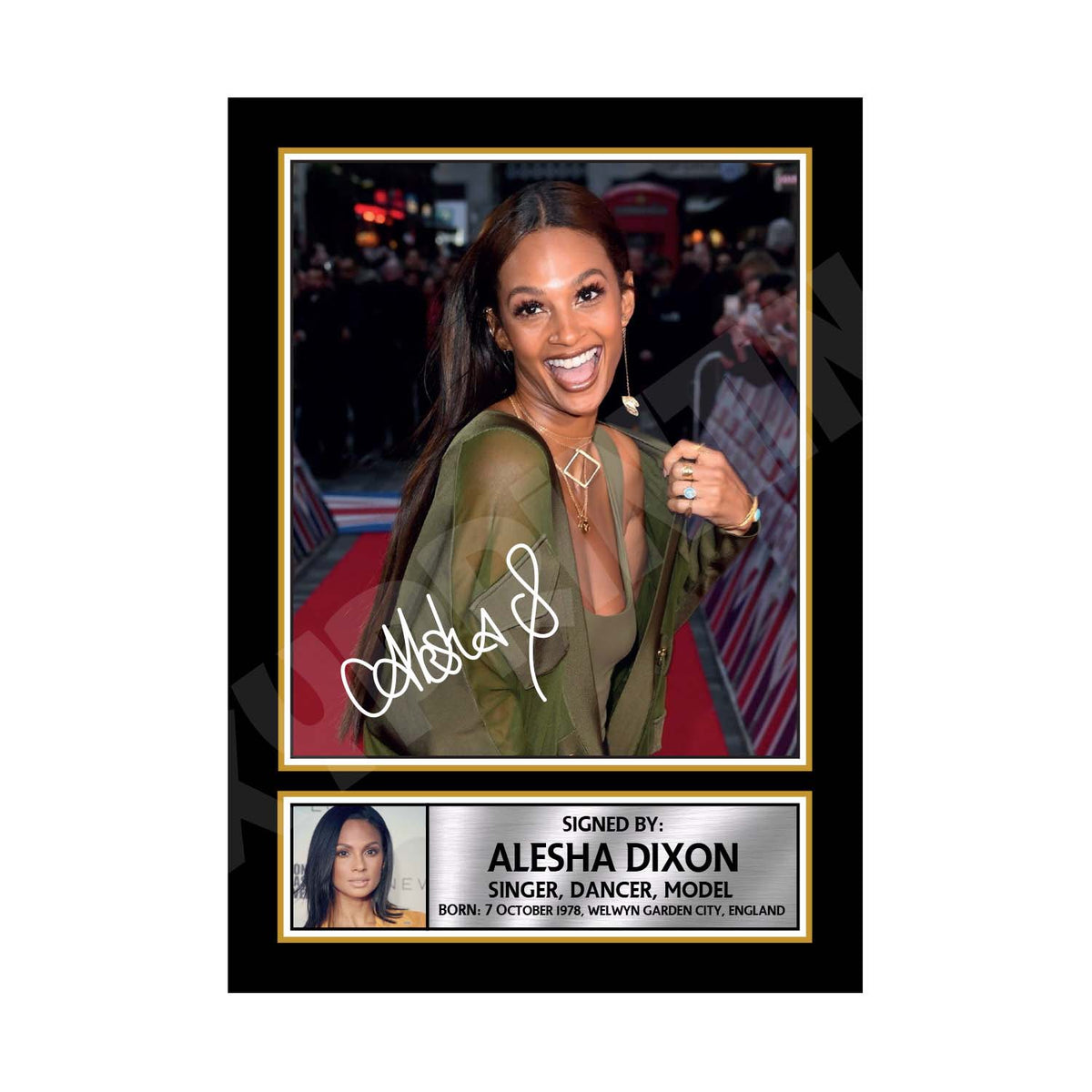 Alesha Dixon Music Printed Signature Print – A1 Print Only