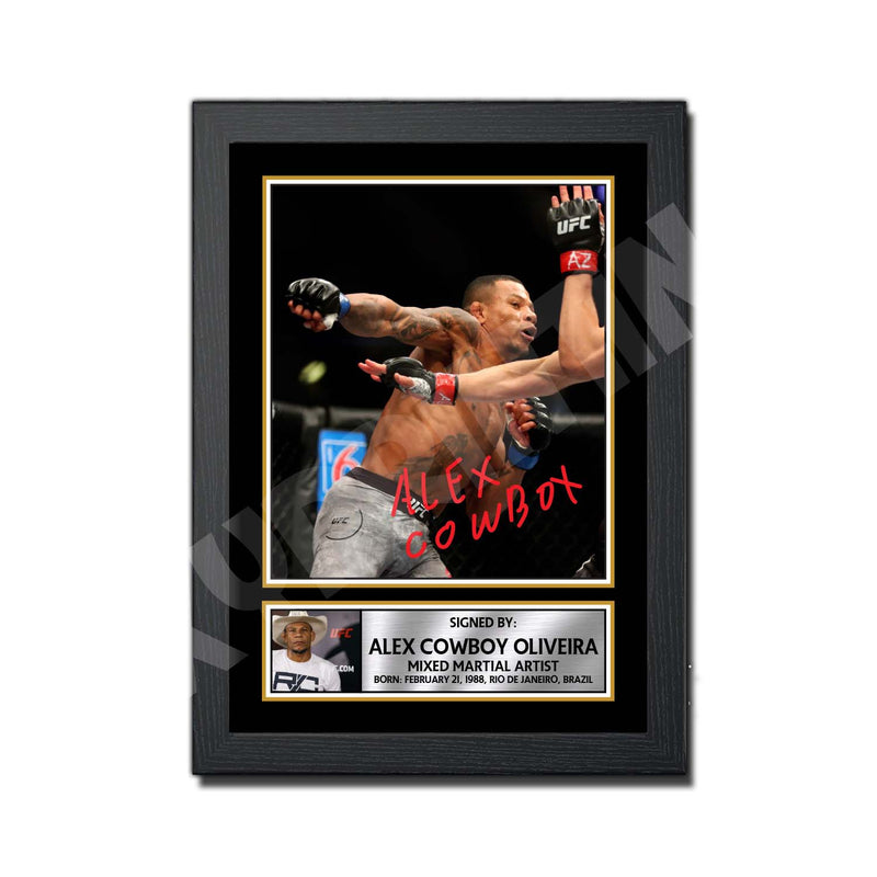ALEX COWBOY OLIVEIRA 2 Limited Edition MMA Wrestler Signed Print - MMA Wrestling