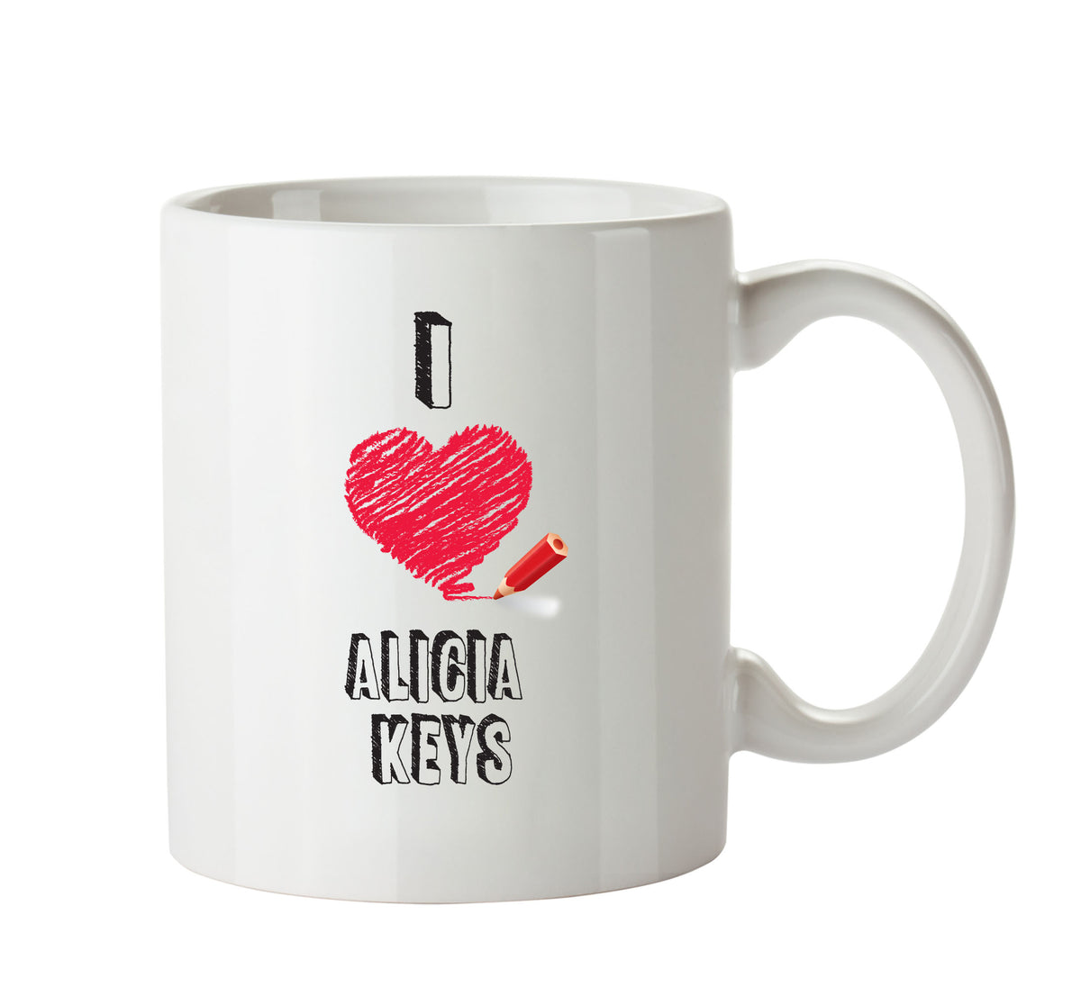 I Love ALICIA KEYS Celebrity Mug – printed mug product image 1