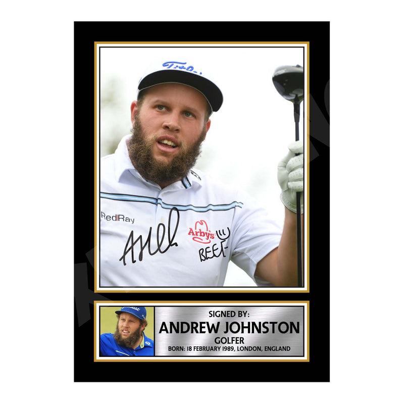 ANDREW BEEF JOHNSTON Limited Edition Golfer Signed Print - Golf