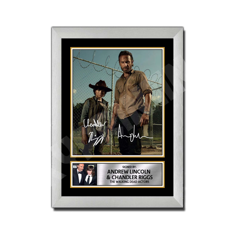 ANDREW LINCOLN + CHANDLER RIGGS Limited Edition Walking Dead Signed Print