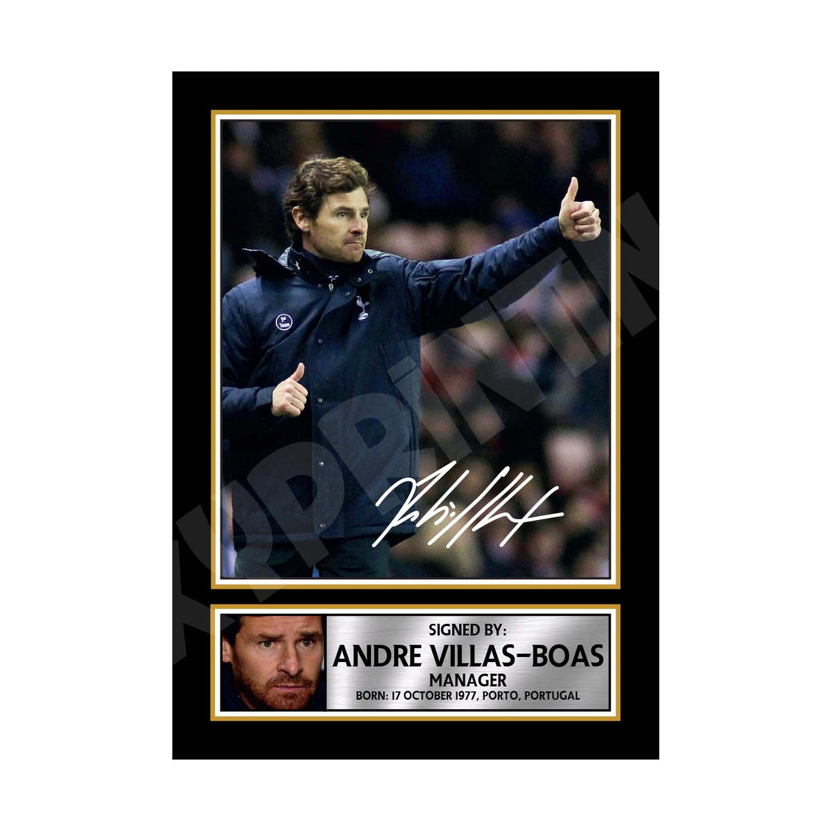 ANDRE VILLAS 2 Football Player Printed Signature Print – Andre Villas 2 Football Player Printed Signature Print – A1 Print Only