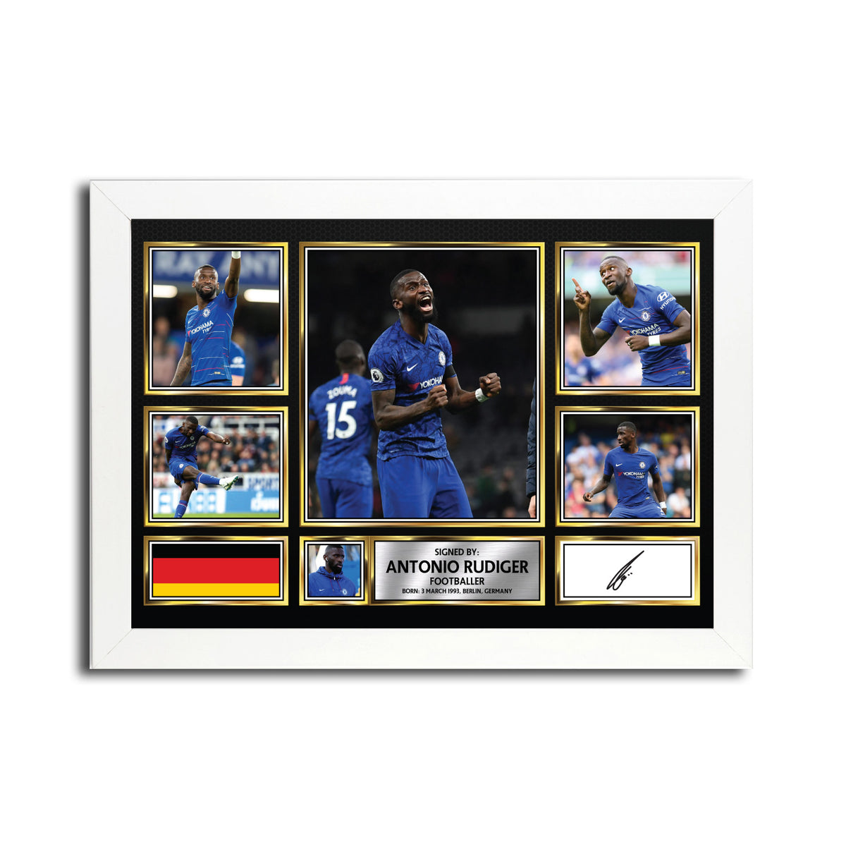ANTONIO RUDIGER MC1562 Printed Signature Football Poster β Antonio Rudiger MC1562 Printed Signature Football Poster