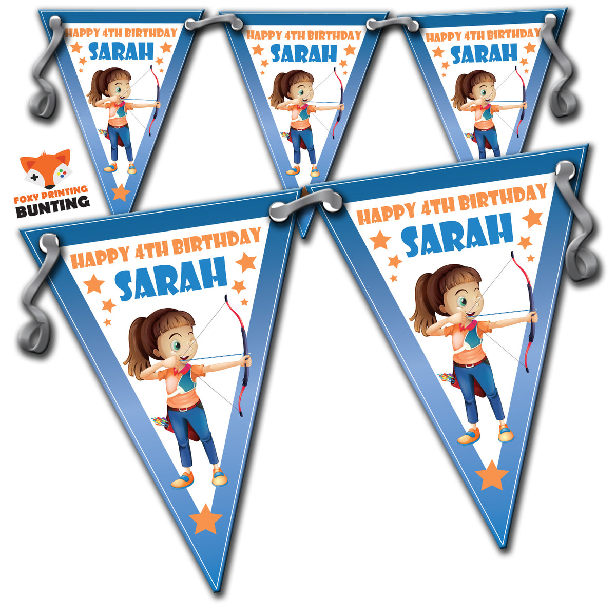 ARCHERY PARTY Bunting Premium Party Decorations (Standard Bunting (14.8cm X 21cm)) – Archery Party Bunting