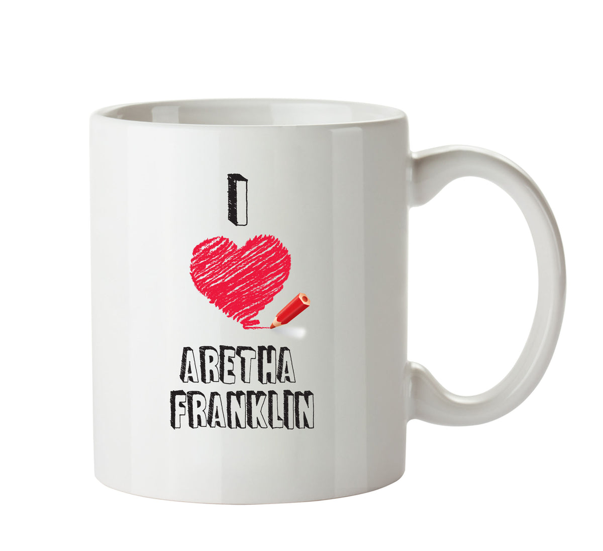 I Love ARETHA FRANKLIN Celebrity Mug – printed mug product image 1