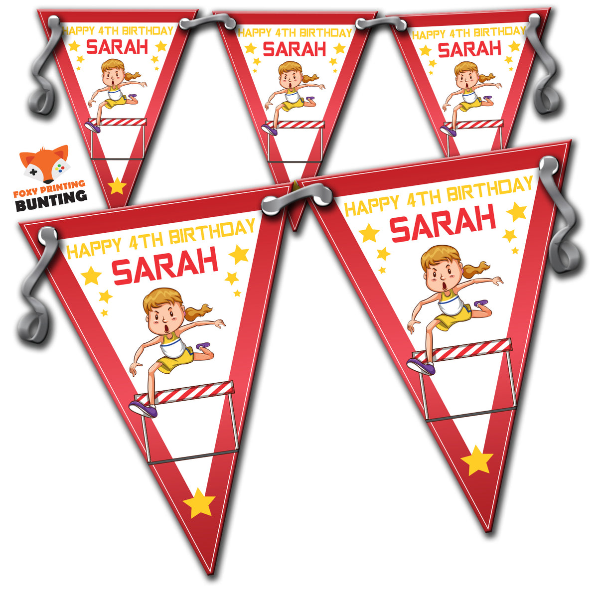 ATHLETICS PARTY Bunting Premium Party Decorations (Standard Bunting (14.8cm X 21cm)) – Athletics Party Bunting
