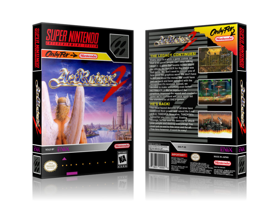 Actraiser 2 Replacement Nintendo SNES Game Case Or Cover β SNES Replacement Game case product image 1