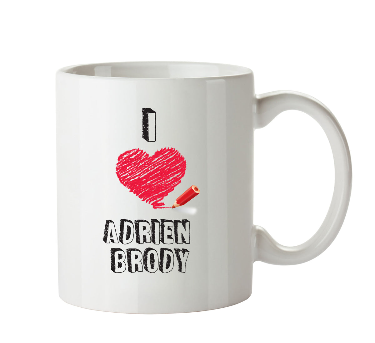I Love Adrien Brody I Love Celebrity Mug – printed mug product image 1