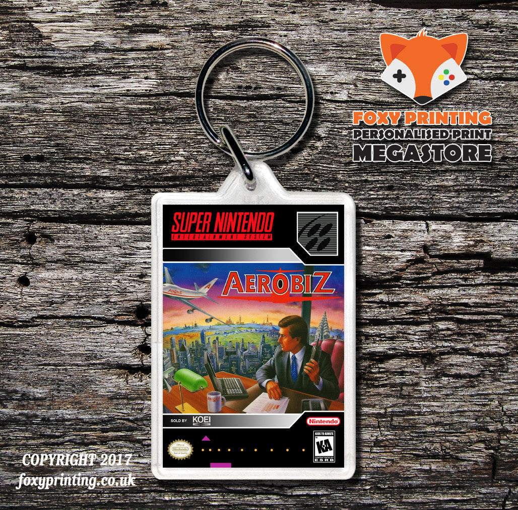 Aerobiz Game Inspired Retro Gaming Keyring