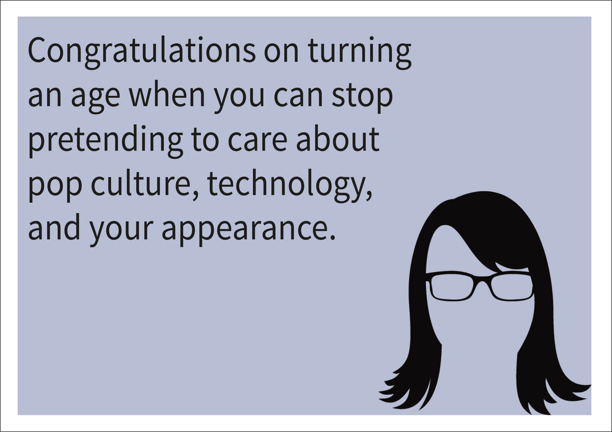 Age Without Care INSPIRED Adult Personalised Birthday Card Birthday Card