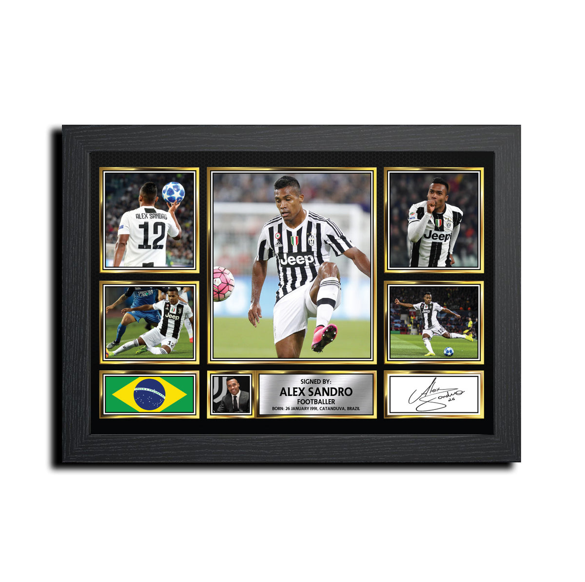 Alex Sandro MC1554 Printed Signature Football Poster