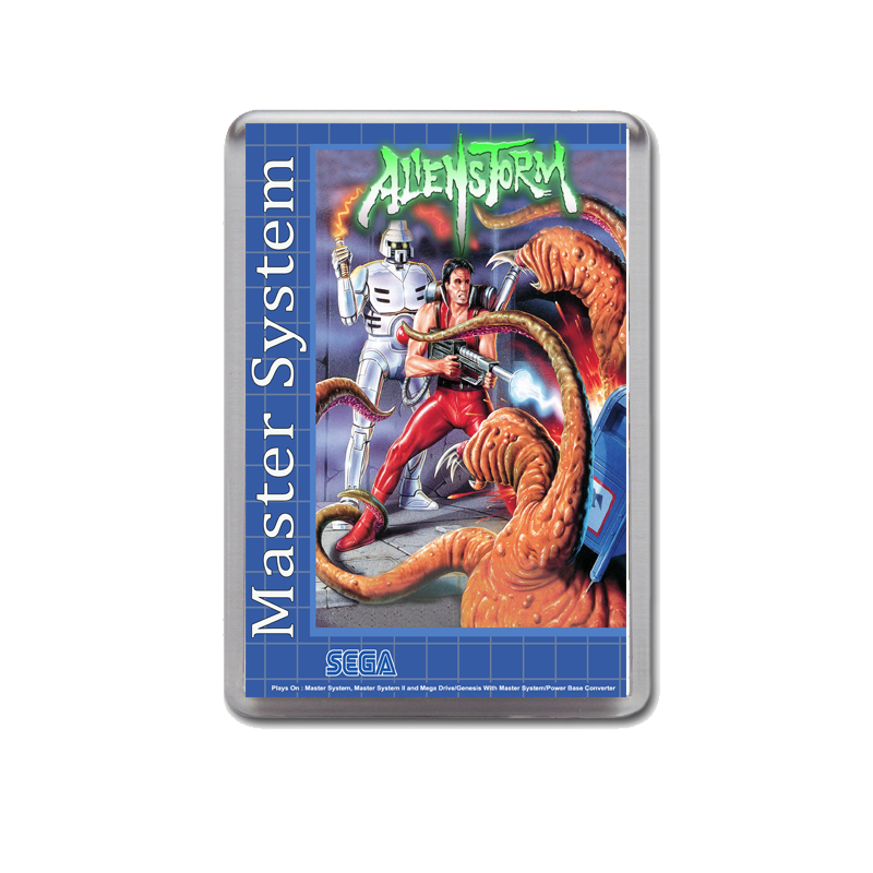 Alien Storm 2 Sega Master System Game Inspired Fridge Magnet