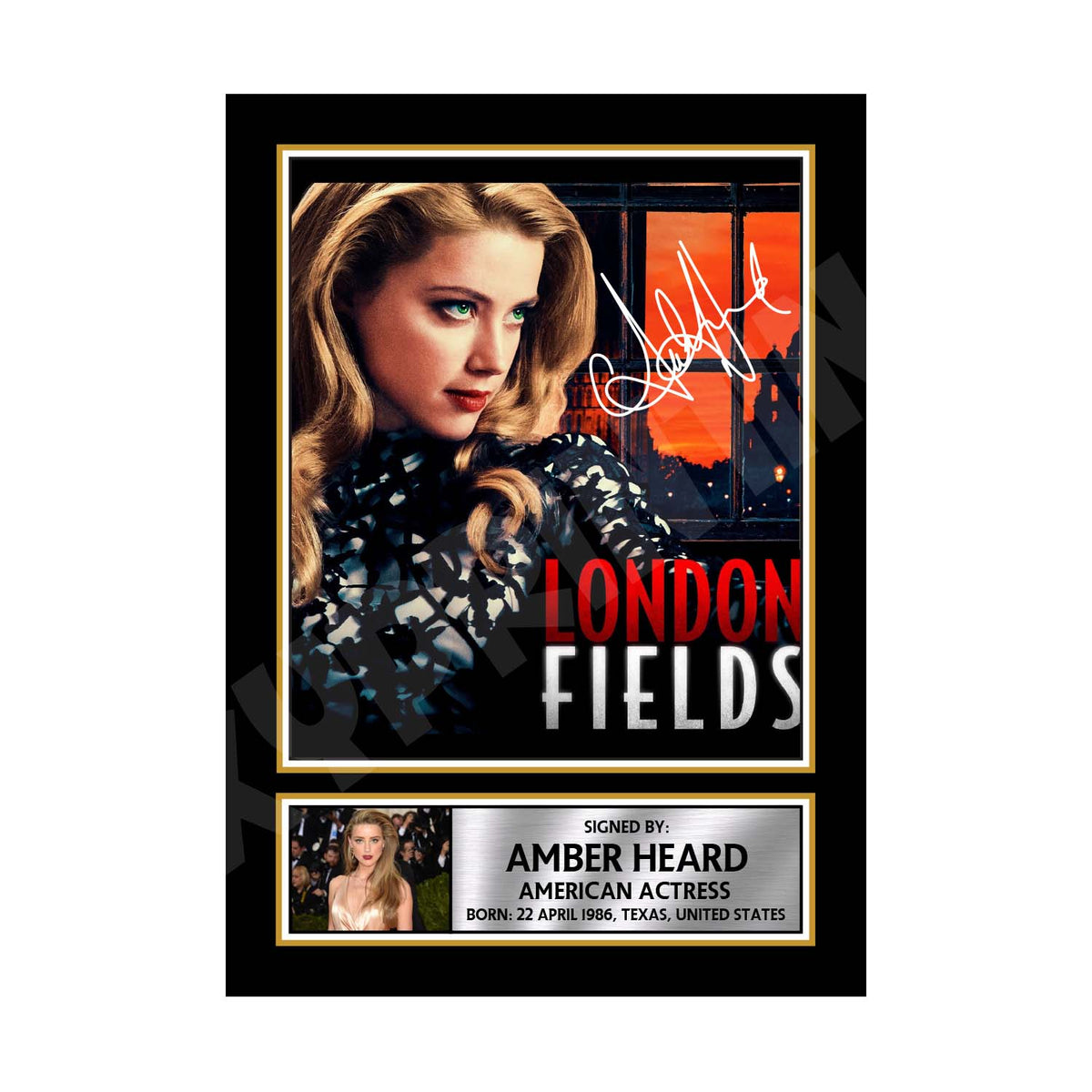 Amber Heard 2 Movie Printed Signature Print – A1 Print Only