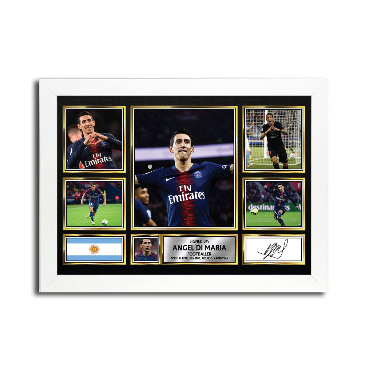 Ángel Di María MC1559 Printed Signature Football Poster