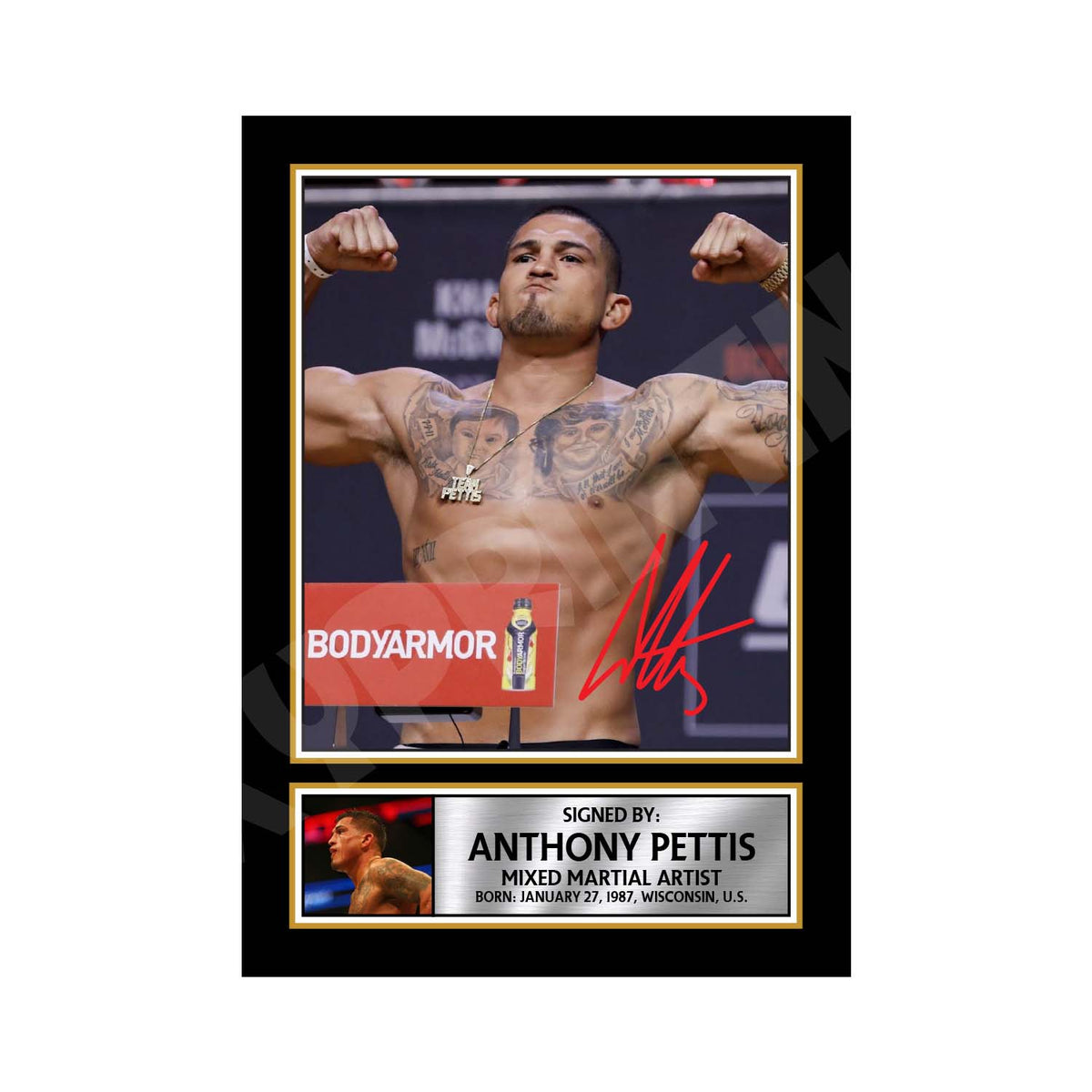 Anthony Pettis 2 MMA Wrestler Printed Signature Print – A1 Print Only