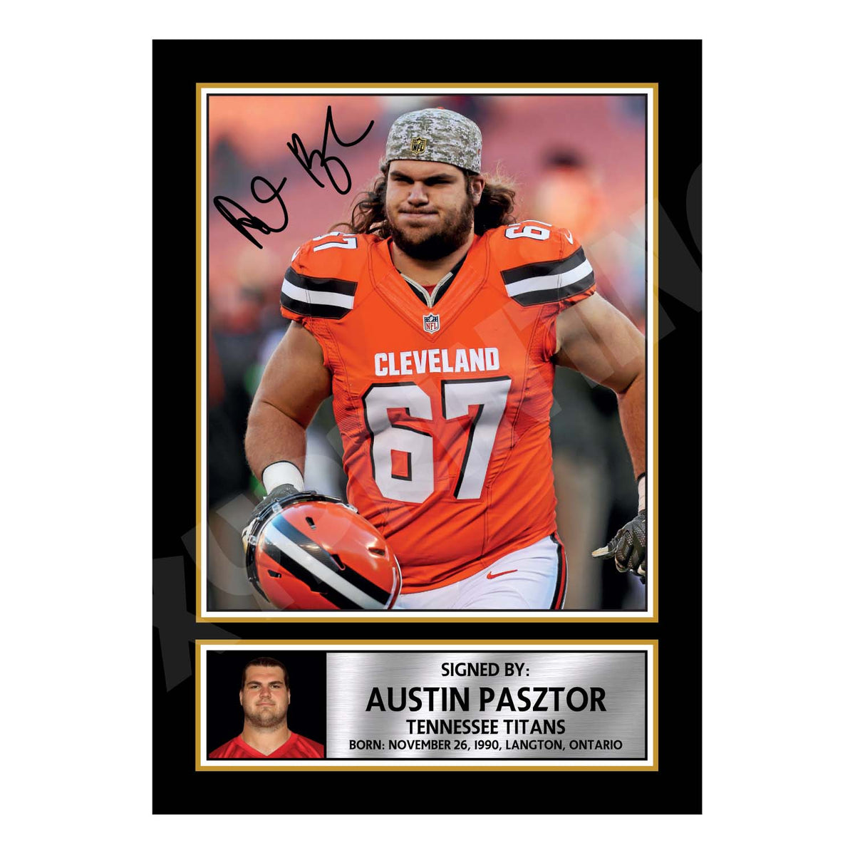 Austin Pasztor 2 American Football Printed Signature Print – A1 Print Only