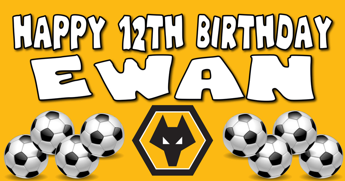 Custom Football Team Children's Birthday Banner Thick 1