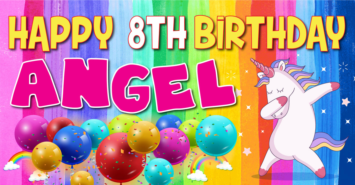 Unicorn Children's Birthday Banner Thick 2