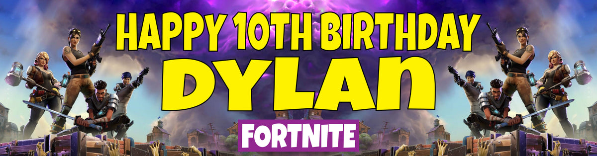 Fortnite Children's Birthday Banner Thin 7