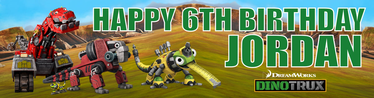 Dinotrux Children's Birthday Banner Thin