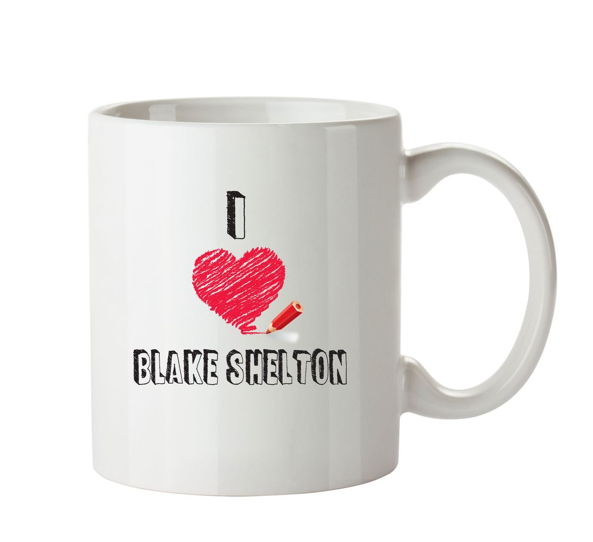 I Love BLAKE SHELTON Celebrity Mug – printed mug product image 1