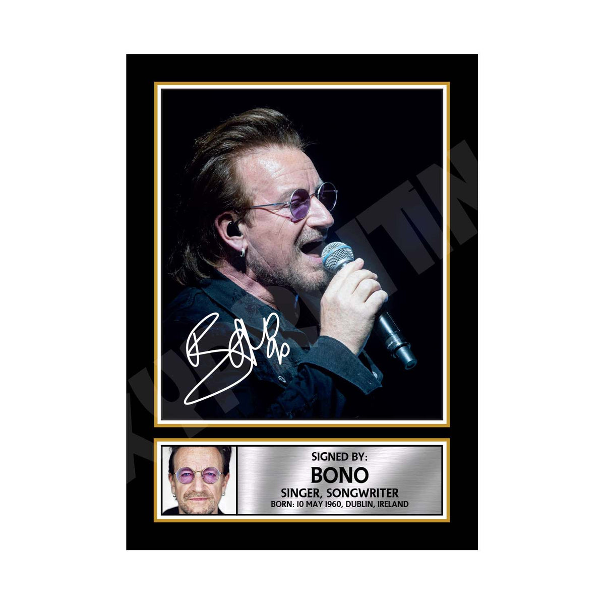 BONO 2 Limited Edition Music Signed Print