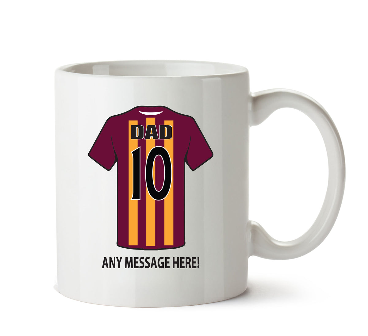 Bradford City INSPIRED Football Team Mug Personalised Mug – printed mug product image 1