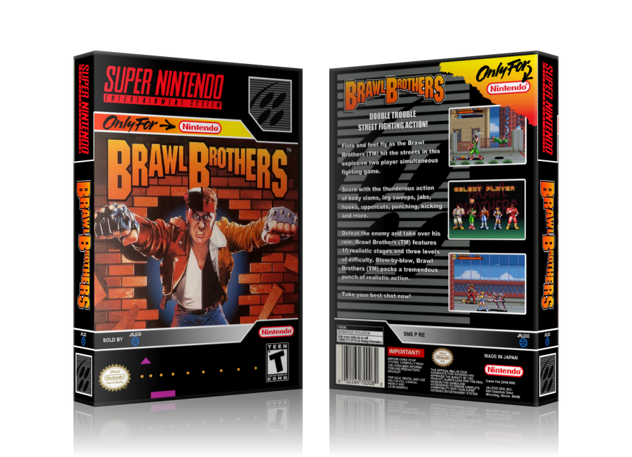 Brawl Brothers Replacement Nintendo SNES Game Case Or Cover β SNES Replacement Game case product image 1