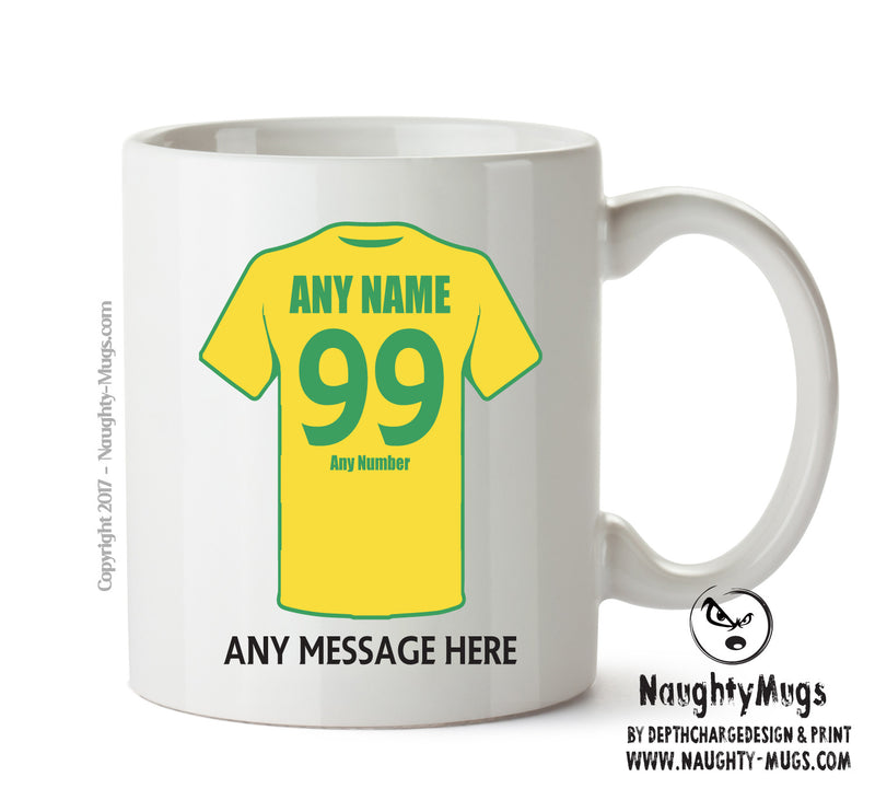Brazil Football Team Mug - Personalised Birthday Age and Name