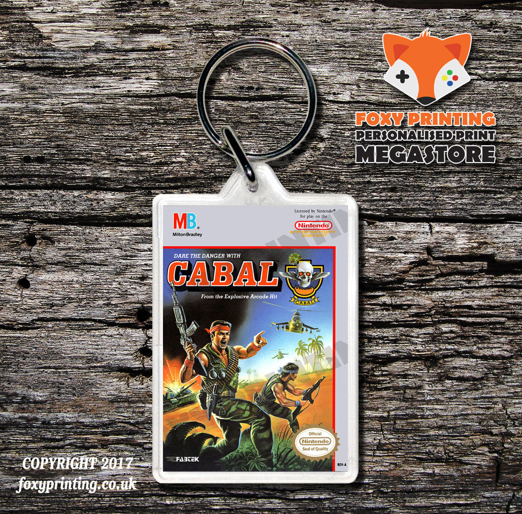 BURIA FIGHTER Retro NES Game Cover Art Gaming Keyring