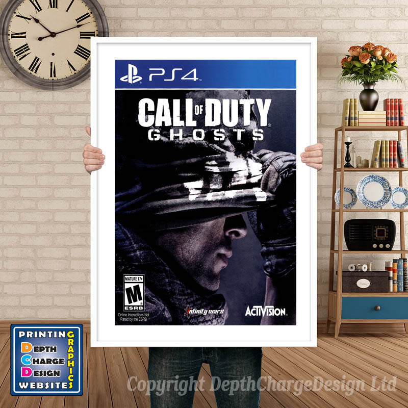 CALL OF DUTY GHOSTS PS4 GAME INSPIRED THEME PS4 GAME INSPIRED THEME Retro Gaming Poster A4 A3 A2 Or A1 – Call of Duty Ghosts PS4 Game Inspired Theme PS4 Game Inspired Theme Retro
