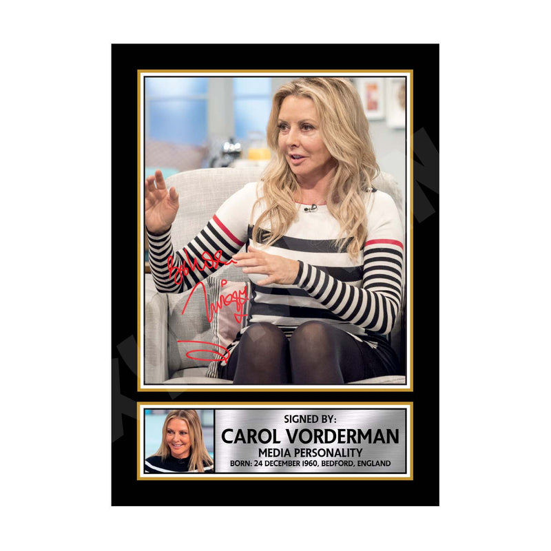 CAROL VORDERMAN 2 Limited Edition Tv Show Signed Print