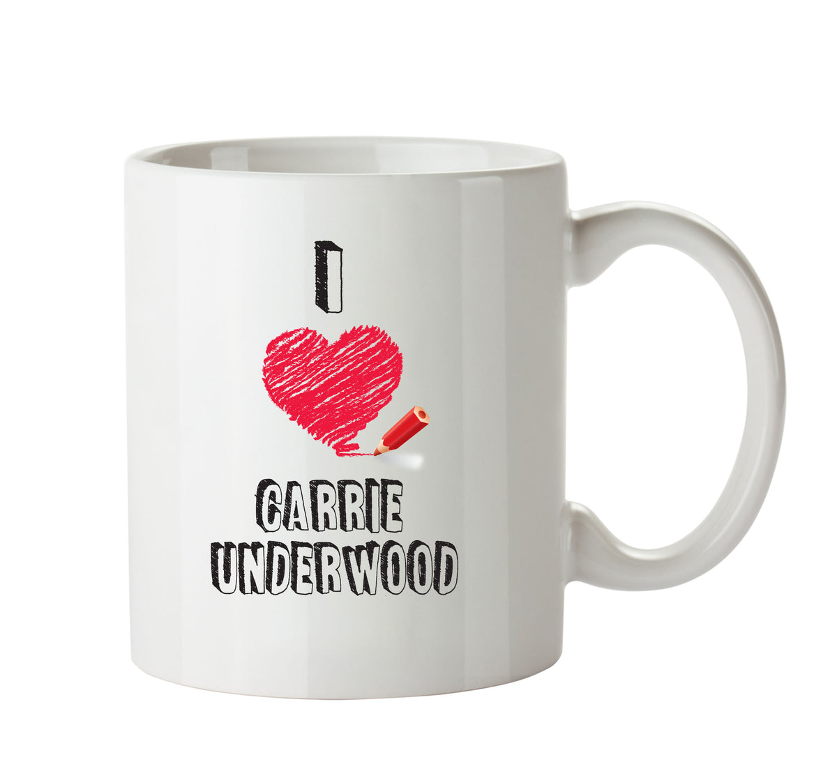I Love CARRIE UNDERWOOD Celebrity Mug – printed mug product image 1