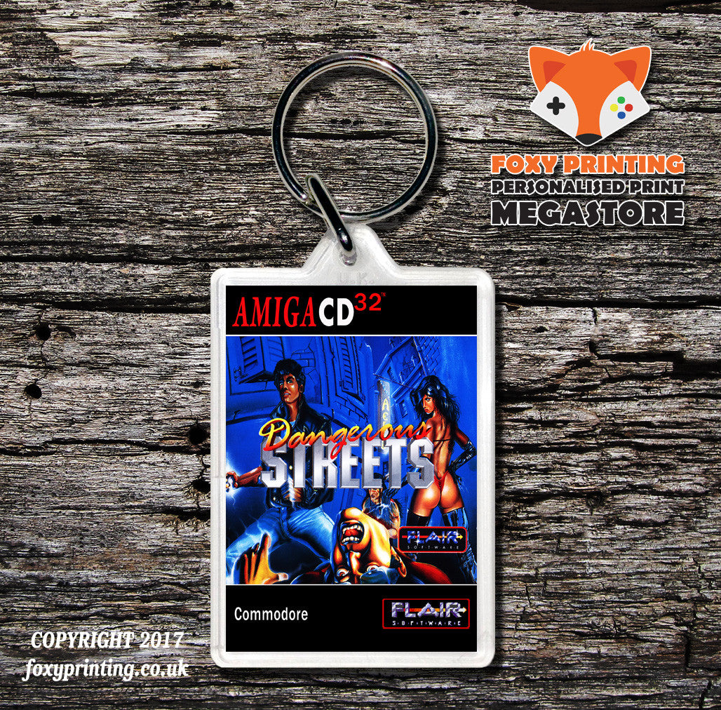 AMIGA CD32 DANGEROUS STREETS - Game Inspired Retro Gaming Keyring