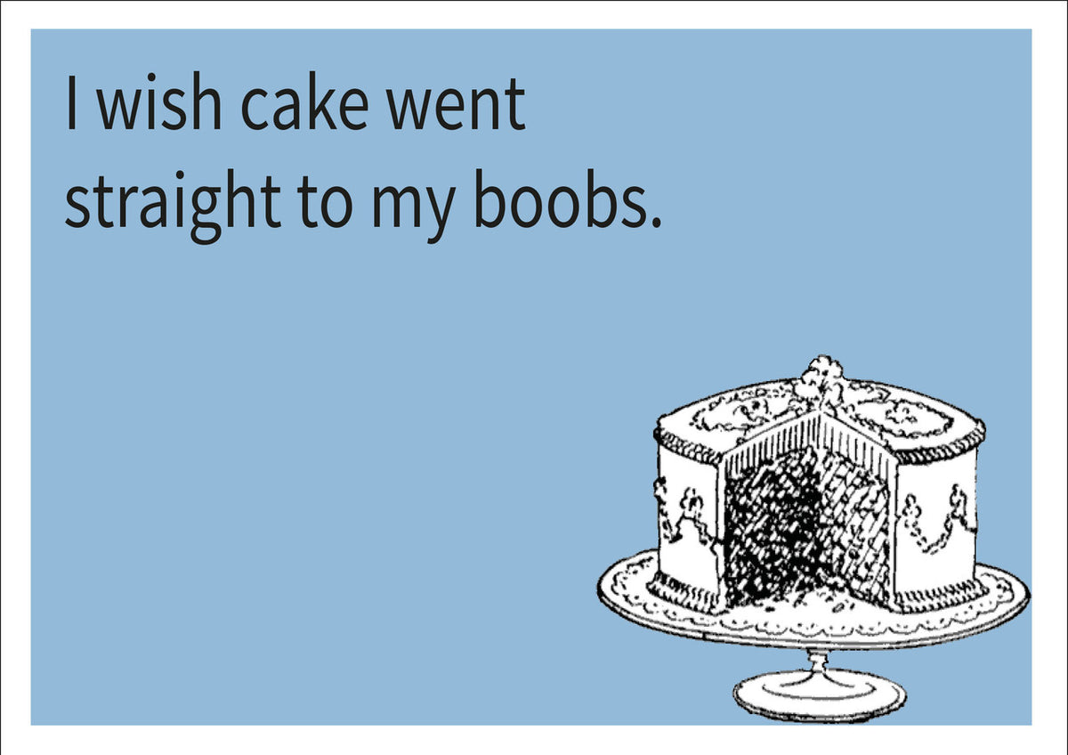 Cake Straight Too My Boobs INSPIRED Adult Personalised Birthday Card Birthday Card